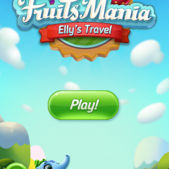 カラフルなスリーマッチゲームアプリ「Fruits Mania エリーの冒険」のサムネイル