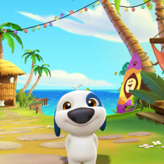 ハンクのお世話をして、写真を撮りに探検に出かけよう！ゲームアプリ「マイ・トーキング・ハンク」のサムネイル