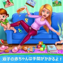 可愛い双子の赤ちゃんを育てるシミュレーションゲームアプリ: ふたごの赤ちゃん- いたずらふたごのサムネイル