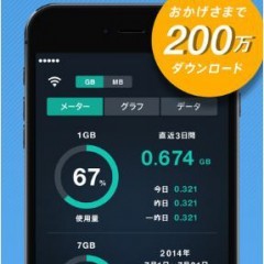 スマホの使いすぎ防止にも使えるアプリ【通信量チェッカー】のサムネイル