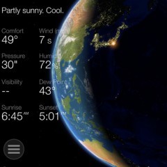 「3D Earth」宇宙からみた地球が美しい正確な気象予測と世界時計アプリのサムネイル
