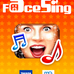 「フェイスシング（Face Sing）」は、音楽にあわせて顔写真の口や目が動き、まるで歌っているように見えるアプリのサムネイル