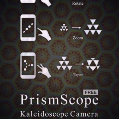 万華鏡カメラ『PrismScope』無料版でカメラレンズから見る画面が千変万化の万華鏡になります！のサムネイル