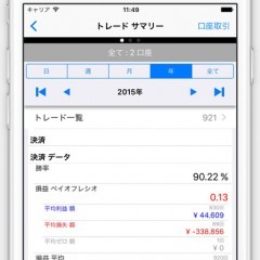 「record FX - trade records FOREX -」 - シンプルで洗練されたUIが特徴のアプリのサムネイル