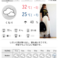 その日の天気に合わせたおすすめコーデを教えてくれる「ファッション天気予報 Coordiful[コーディフル]」が便利！のサムネイル
