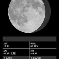 今日の月の表情は…？月と私を近づけてくれる月齢表示アプリ「Diana」のサムネイル