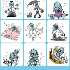 「ゾンビスタンプ-LINEで送信できるゾンビスタンプ-」スタンプで差をつけようのサムネイル