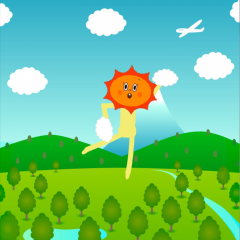 雨でも陽気な「お天気さんちゃん」のサムネイル