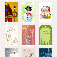 「クリスマスのグリーティングカード」で、祝福をのサムネイル