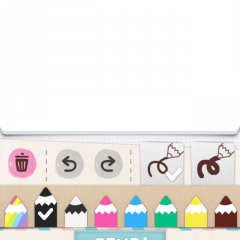 「手描きスタンプ」は、自分で描いたイラストや文字を使って、オリジナルのスタンプ画像を作成できるアプリのサムネイル