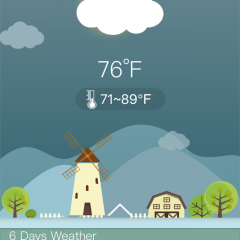 「Weather HD for weather forecast, world city」はアニメーション天気予報アプリのサムネイル