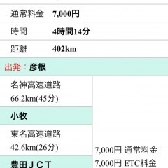 「高速料金検索」高速道路の料金と距離、時間、ルートなどを詳しくご案内のサムネイル