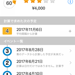 「eventLoop」次のイベントはいつ？予算は？未来を予測するスケジュール管理アプリのサムネイル