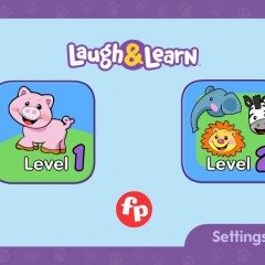 「Fisher-Price フィッシャープライス どうぶつさんの鳴き声を聞こう ：赤ちゃんからの英語アプリケーション」幼児用おもちゃメーカーの作った幼児英語学習アプリのサムネイル